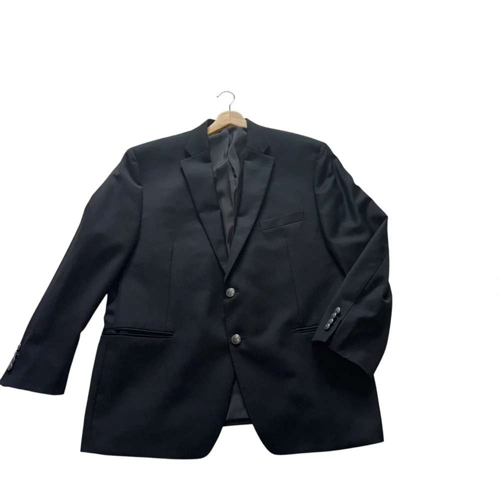 Men’s Lauren Ralph Lauren Wool Black Two-Button Blazer Jacket 44S